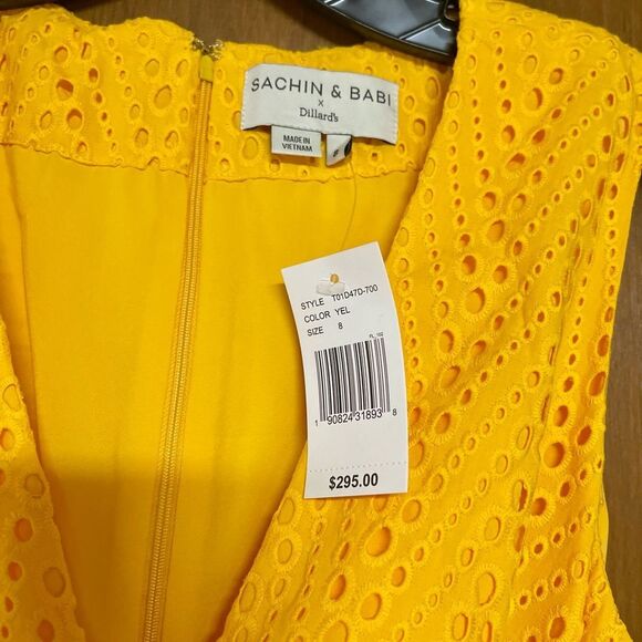 Sachin + Babi Yellow A-Line Maxi Skirt for Cocktail Nights - Picture 5 of 7